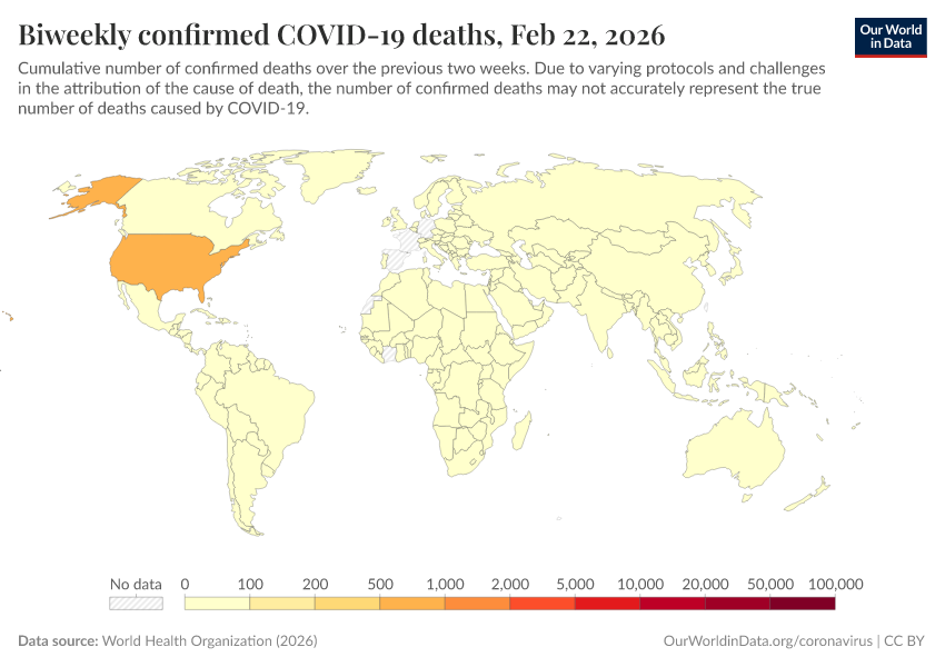 A thumbnail of the "Biweekly confirmed COVID-19 deaths" chart