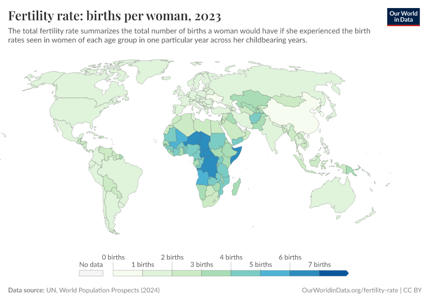 A thumbnail of the "Fertility rate: births per woman" chart