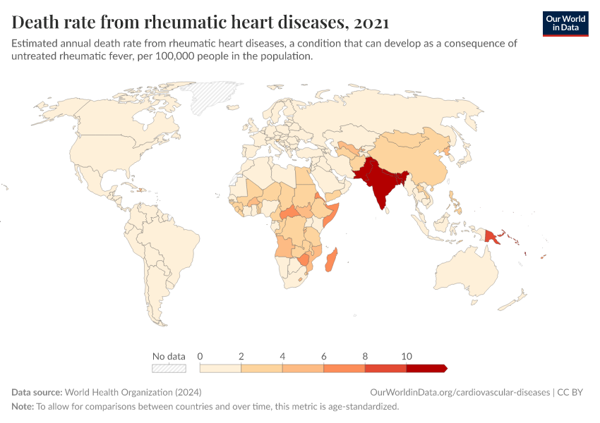 A thumbnail of the "Death rate from rheumatic heart diseases" chart