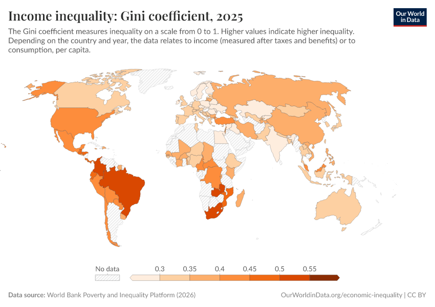 A thumbnail of the "Income inequality: Gini coefficient" chart