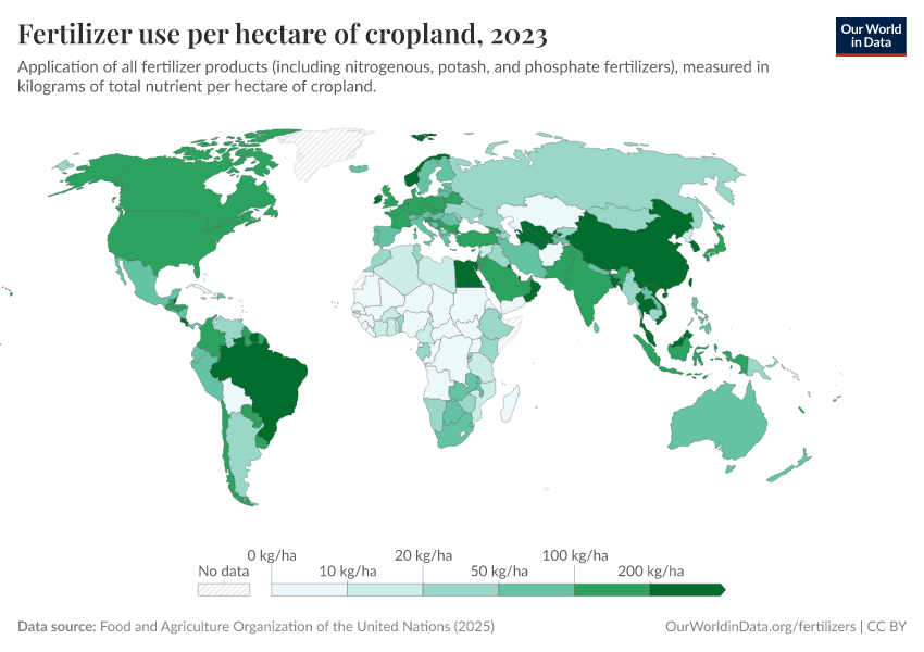 A thumbnail of the "Fertilizer use per hectare of cropland" chart