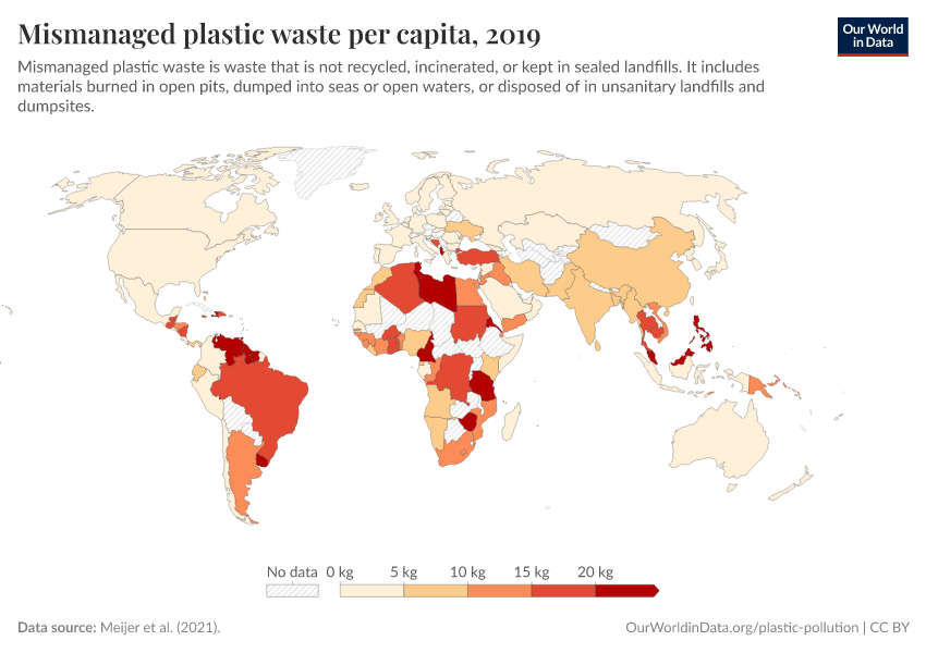 A thumbnail of the "Mismanaged plastic waste per capita" chart