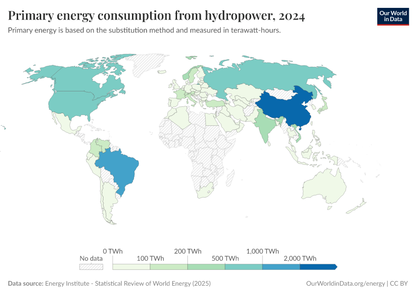 A thumbnail of the "Primary energy consumption from hydropower" chart