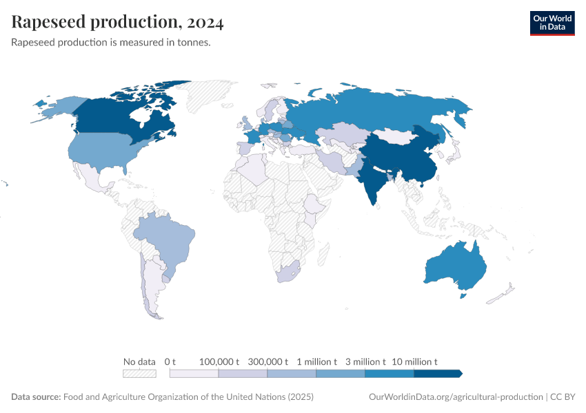 A thumbnail of the "Rapeseed production" chart