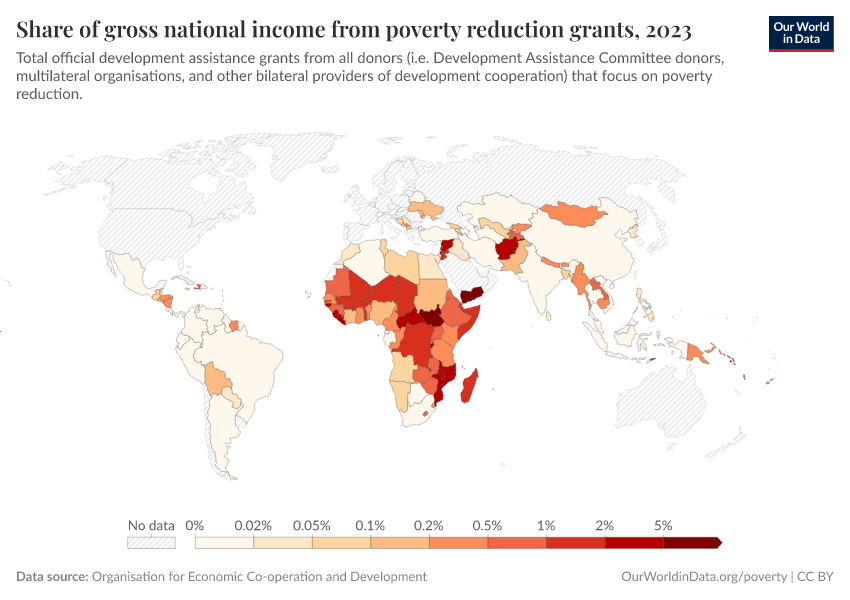 A thumbnail of the "Share of gross national income from poverty reduction grants" chart