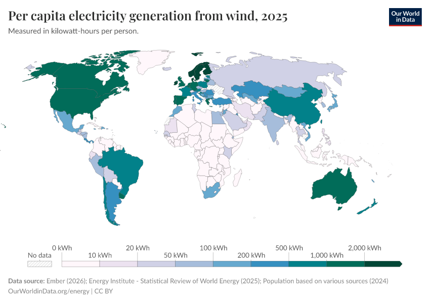 A thumbnail of the "Per capita electricity generation from wind" chart