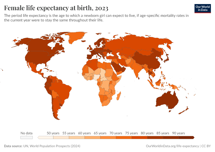 A thumbnail of the "Life expectancy in women" chart